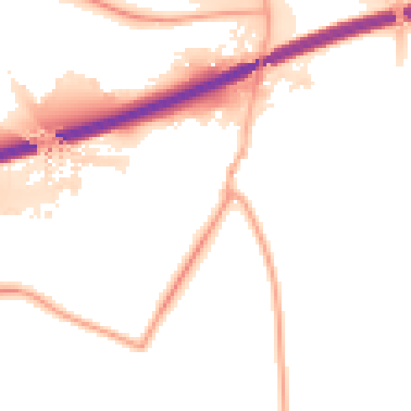 Night-time road noise heatmap for S60 5TH