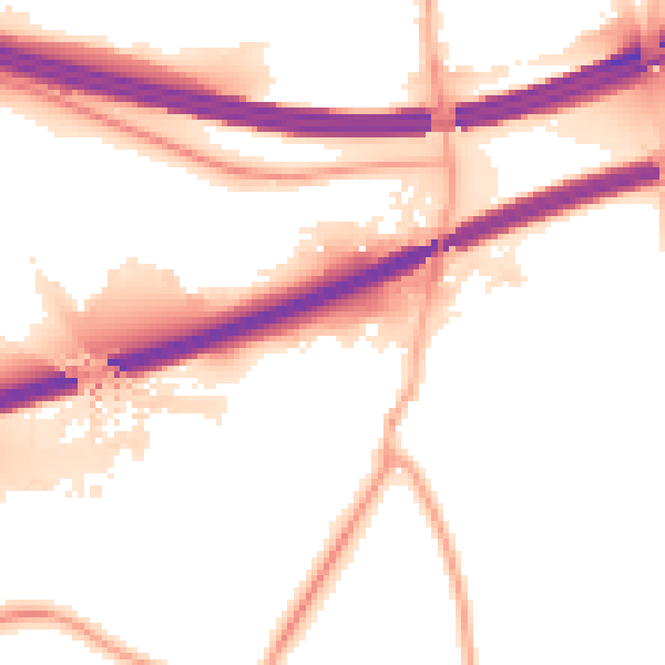 Night-time road noise heatmap for S60 5TP