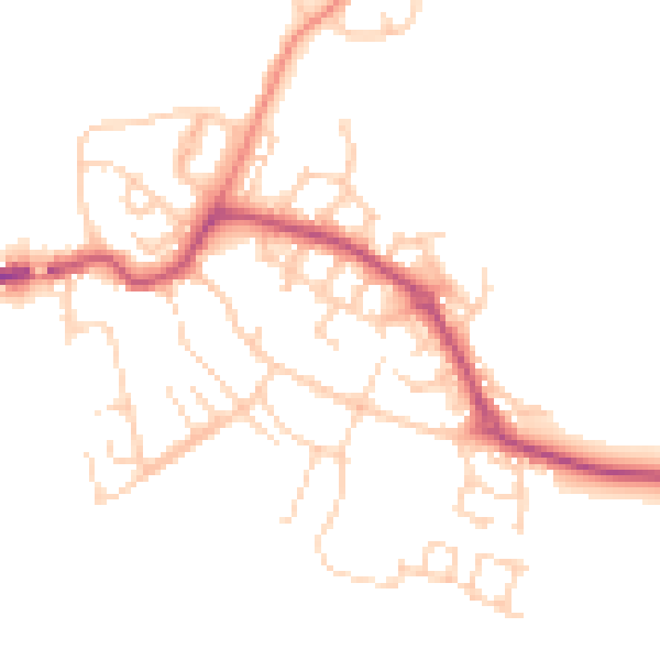 Daytime road noise heatmap for S60 5TW