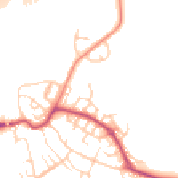 Daytime road noise heatmap for S60 5TY