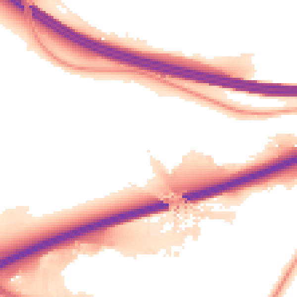 Night-time road noise heatmap for S60 5UA