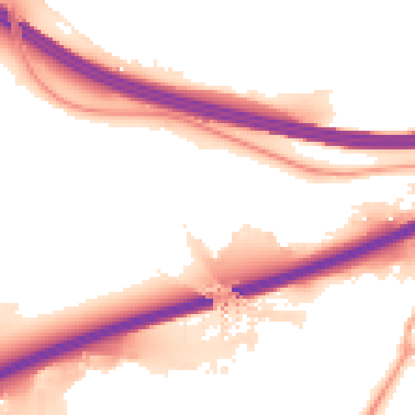 Night-time road noise heatmap for S60 5UD