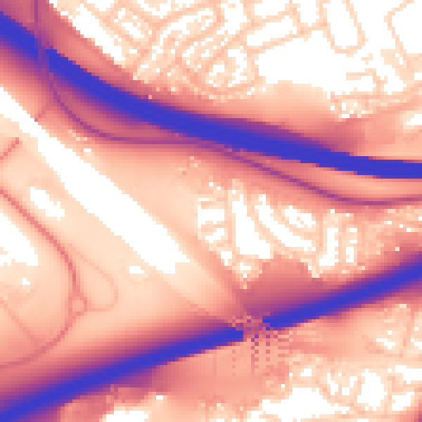 Daytime road noise heatmap for S60 5UE