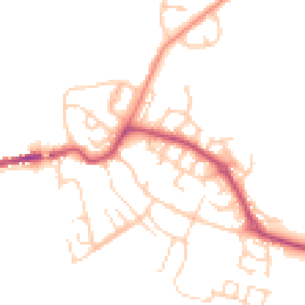 Daytime road noise heatmap for S60 5UF