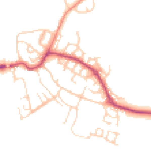 Daytime road noise heatmap for S60 5UG