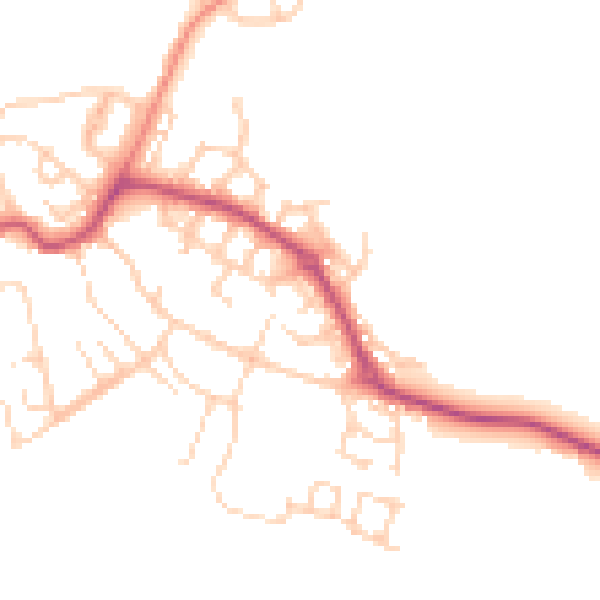 Daytime road noise heatmap for S60 5UL