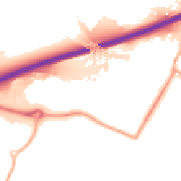 Night-time road noise heatmap for S60 5WP