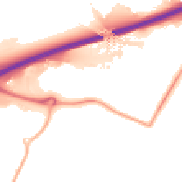 Night-time road noise heatmap for S60 5WQ