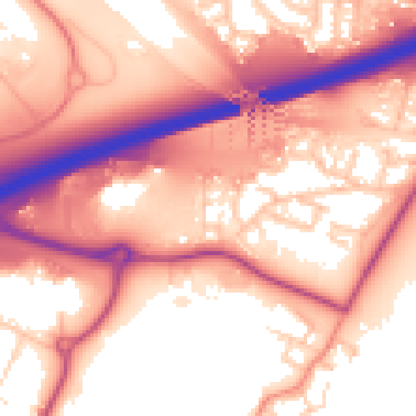 Daytime road noise heatmap for S60 5WR