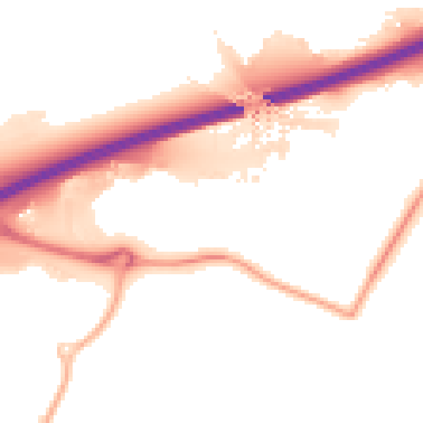 Night-time road noise heatmap for S60 5WR