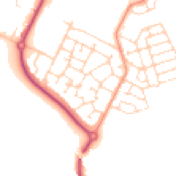 Daytime road noise heatmap for S60 8AA