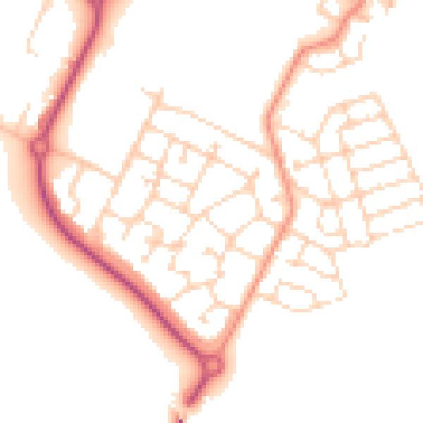 Daytime road noise heatmap for S60 8AD