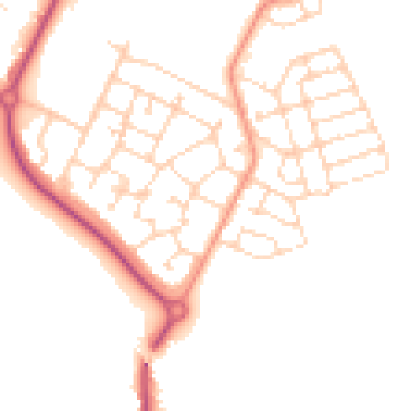 Daytime road noise heatmap for S60 8AQ