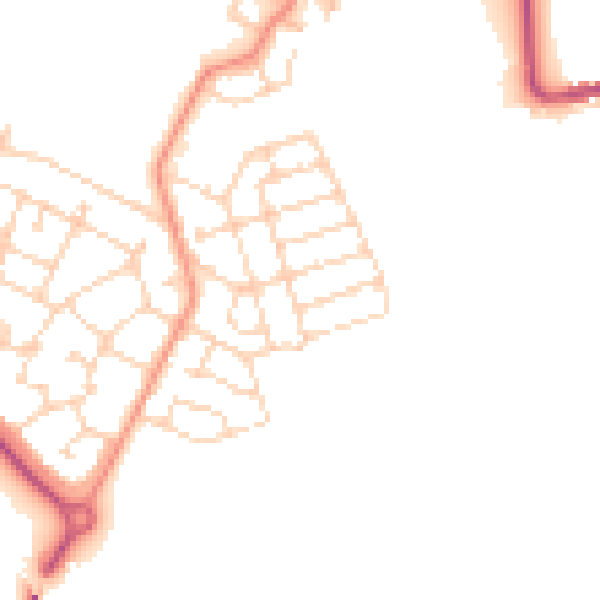Daytime road noise heatmap for S60 8AZ