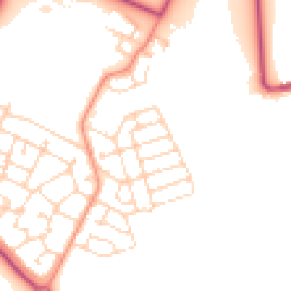 Daytime road noise heatmap for S60 8BD