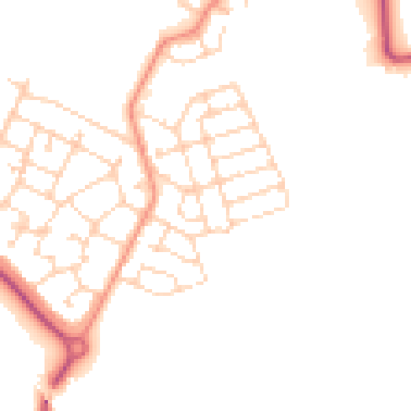 Daytime road noise heatmap for S60 8BF