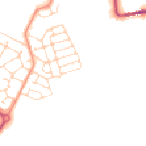Daytime road noise heatmap for S60 8BH