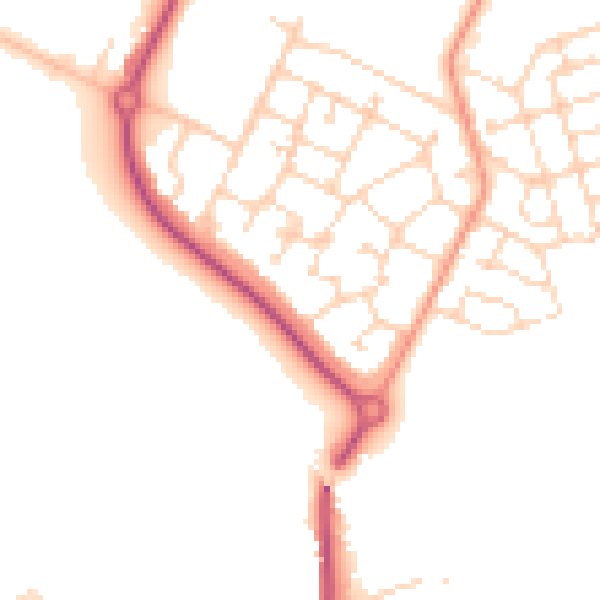 Daytime road noise heatmap for S60 8BQ