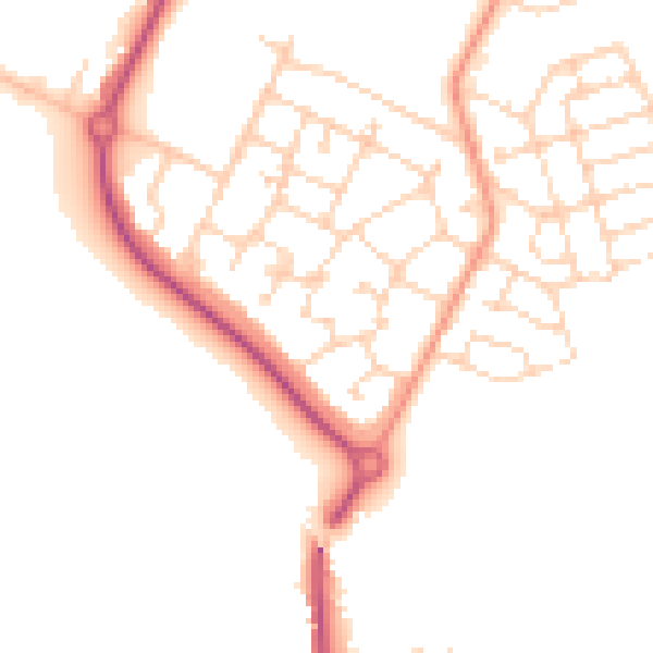 Daytime road noise heatmap for S60 8BT