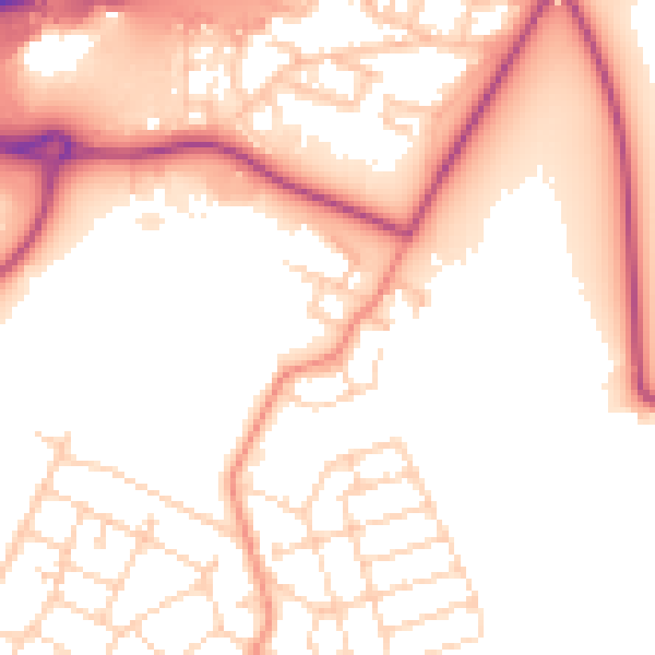 Daytime road noise heatmap for S60 8DJ