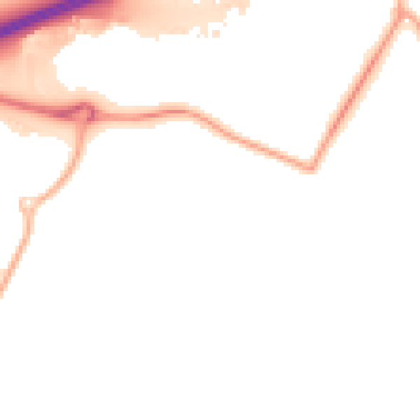 Night-time road noise heatmap for S60 8DT
