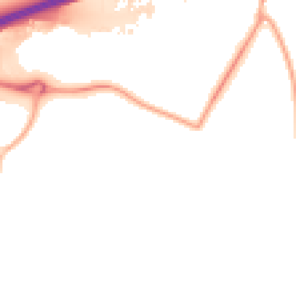 Night-time road noise heatmap for S60 8DZ