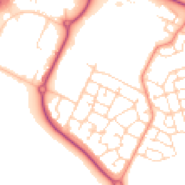 Daytime road noise heatmap for S60 8WB