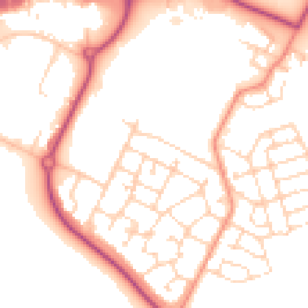 Daytime road noise heatmap for S60 8WE