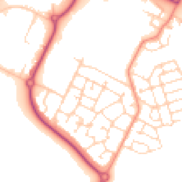 Daytime road noise heatmap for S60 8WF