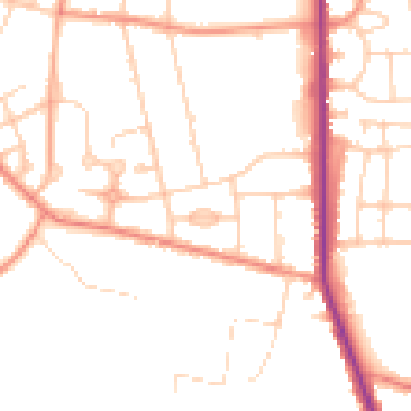Daytime road noise heatmap for S63 7JF