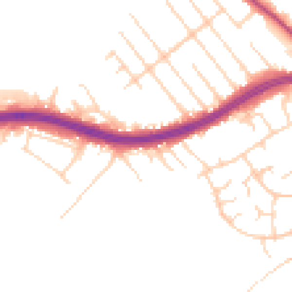 Daytime road noise heatmap for S66 1AH