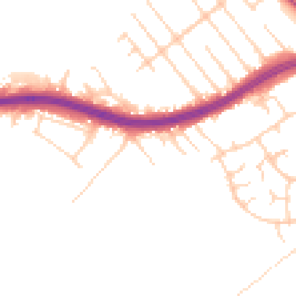 Daytime road noise heatmap for S66 1AL