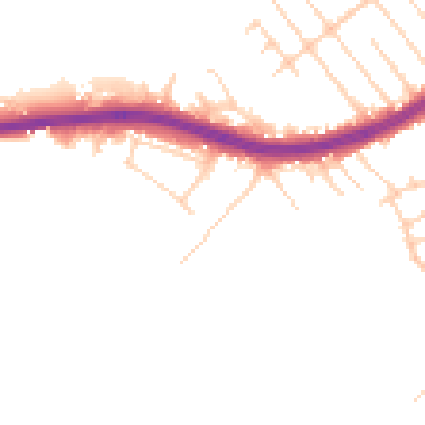 Daytime road noise heatmap for S66 1AN
