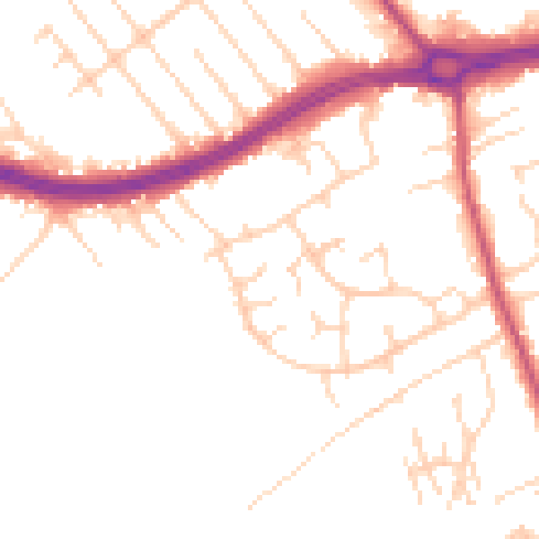 Daytime road noise heatmap for S66 1AP