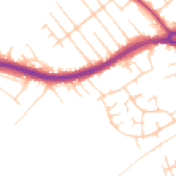 Daytime road noise heatmap for S66 1AQ