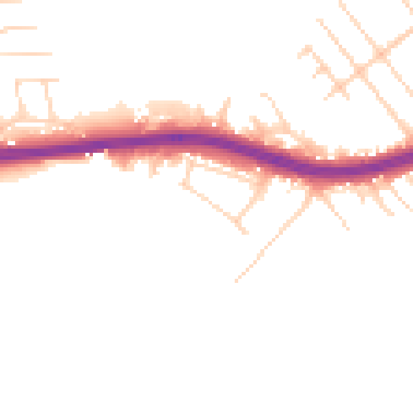 Daytime road noise heatmap for S66 1AS