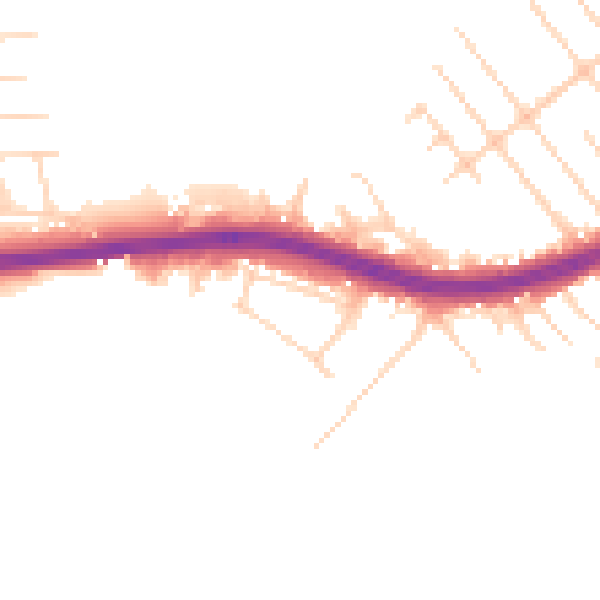 Daytime road noise heatmap for S66 1AT