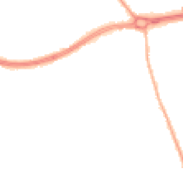 Night-time road noise heatmap for S66 1AZ