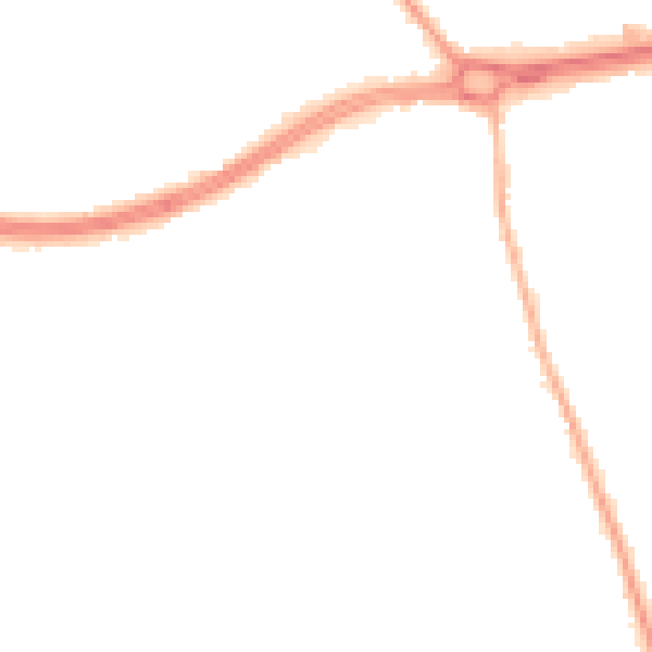 Night-time road noise heatmap for S66 1BA