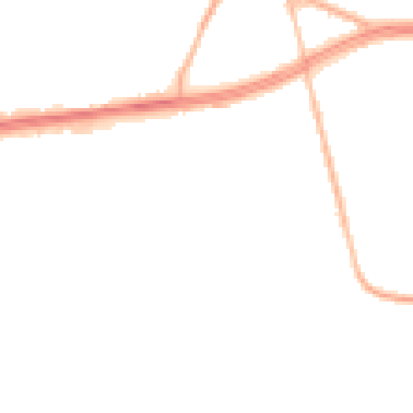 Night-time road noise heatmap for S66 1BB