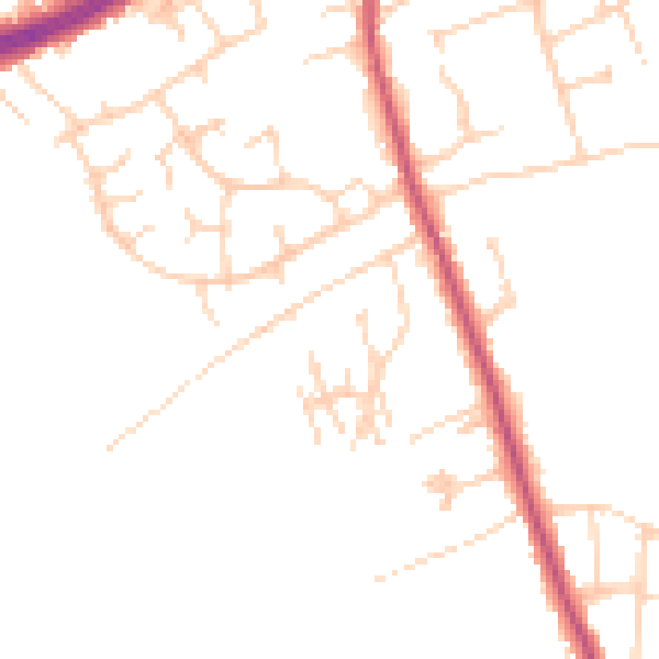 Daytime road noise heatmap for S66 1BF