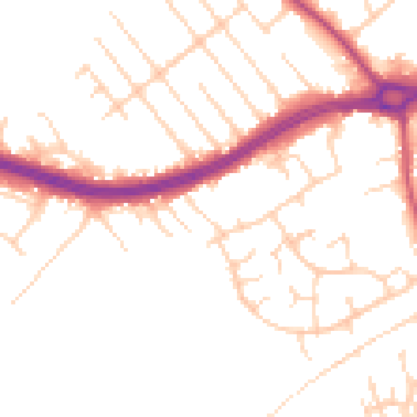 Daytime road noise heatmap for S66 1BH