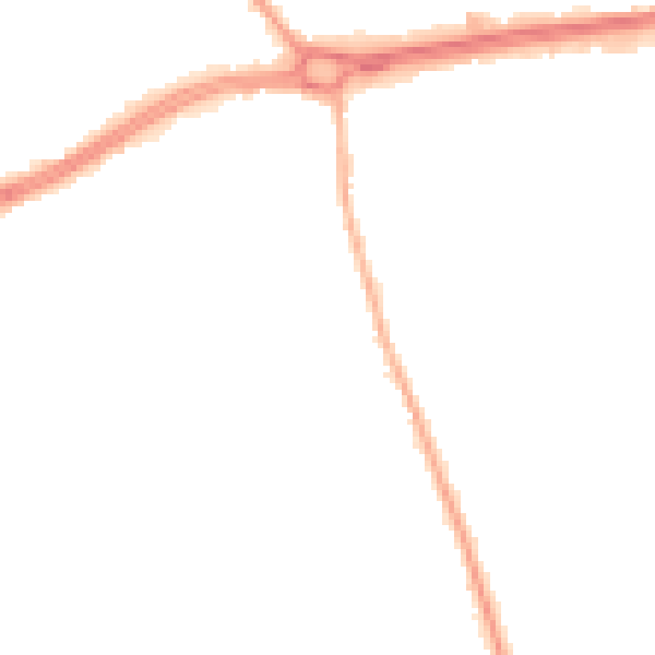 Night-time road noise heatmap for S66 1BJ