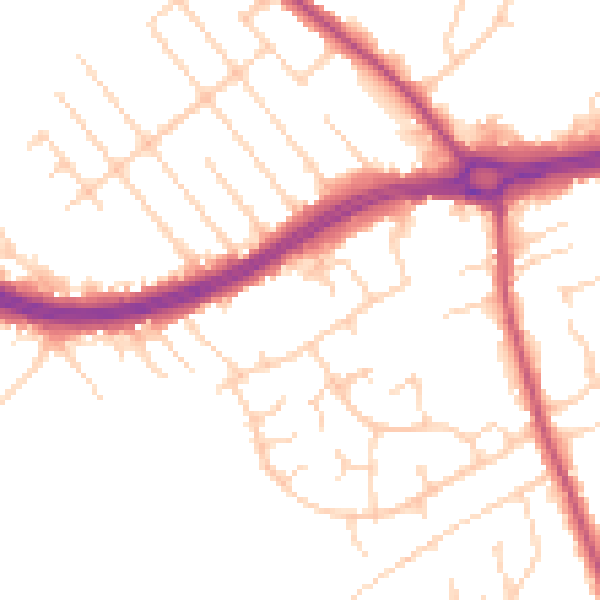 Daytime road noise heatmap for S66 1BL