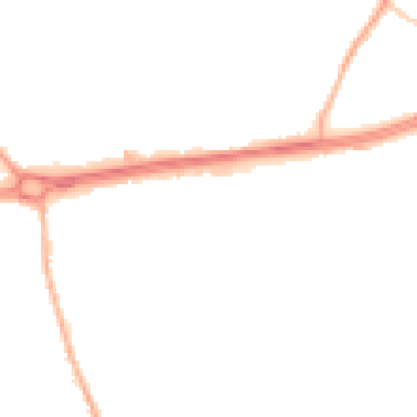 Night-time road noise heatmap for S66 1BY
