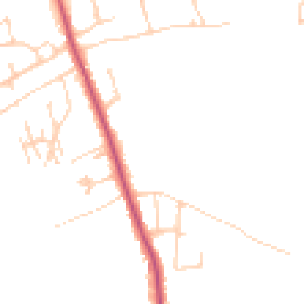 Daytime road noise heatmap for S66 1DD