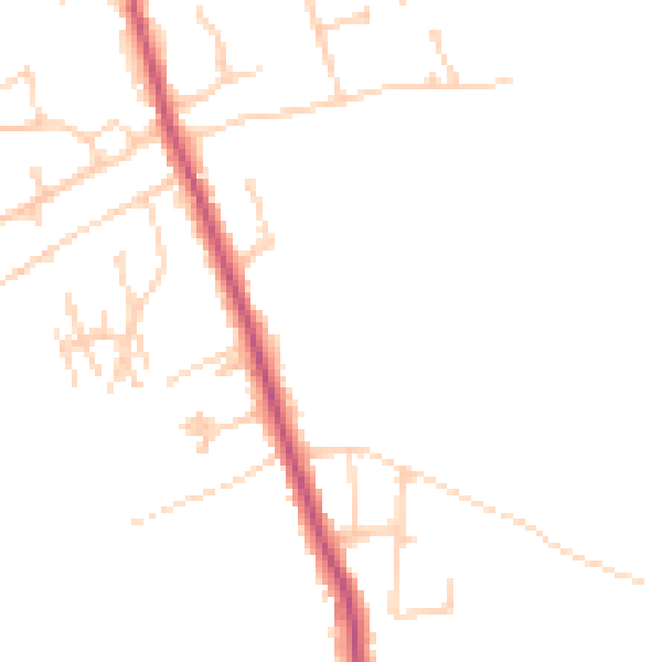 Daytime road noise heatmap for S66 1DE