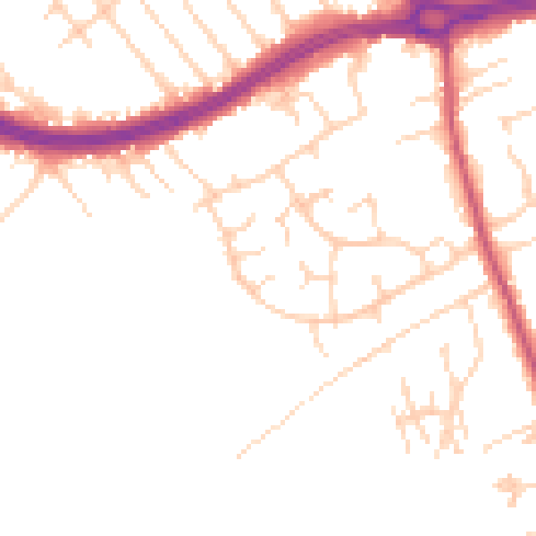 Daytime road noise heatmap for S66 1DL