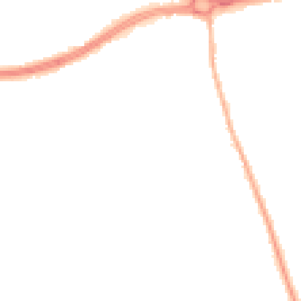 Night-time road noise heatmap for S66 1DP