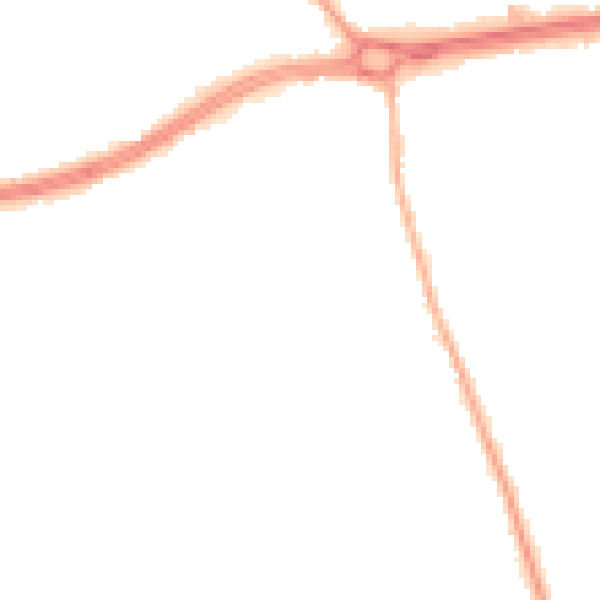 Night-time road noise heatmap for S66 1DS
